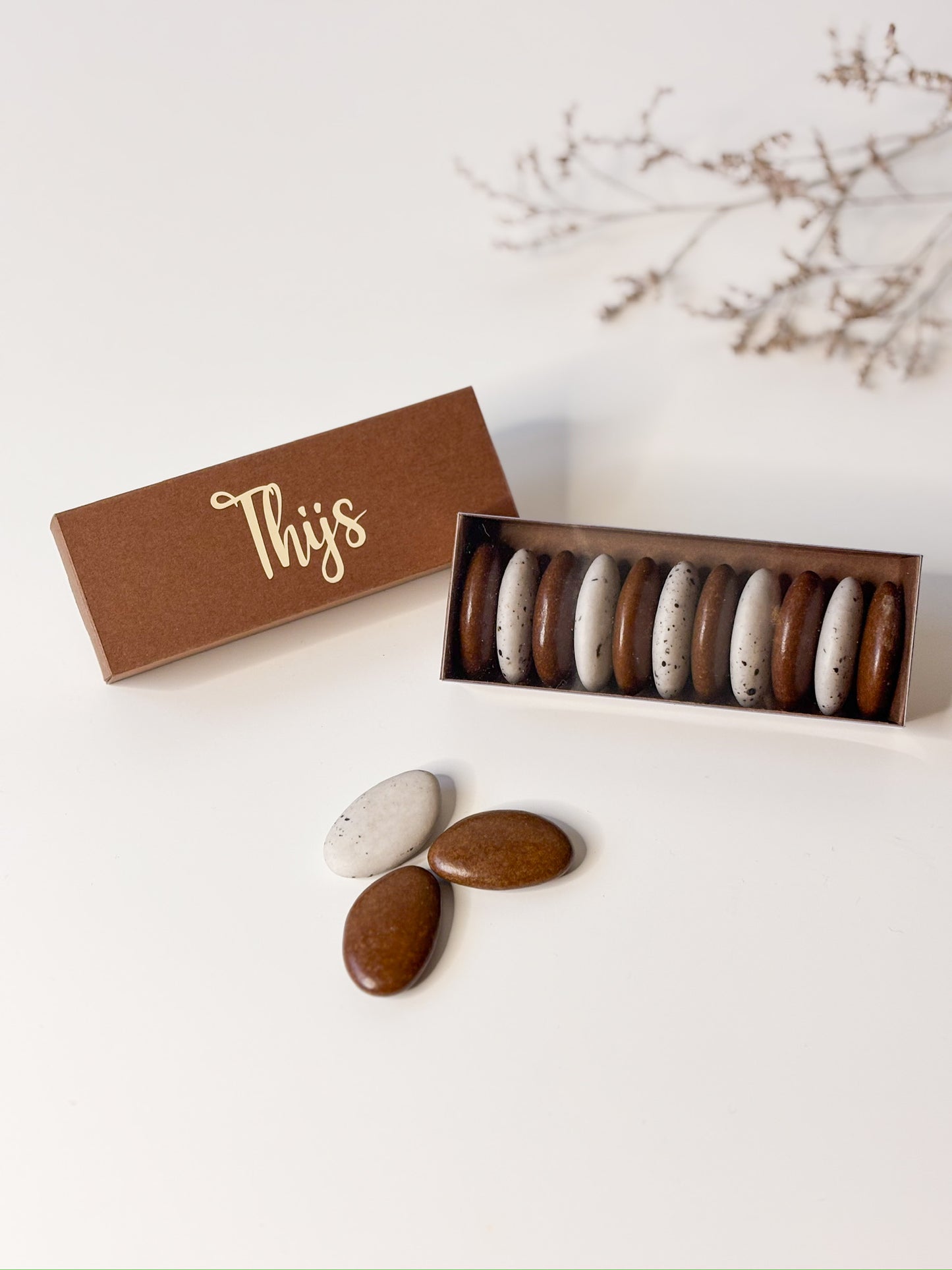 Luciferdoosje in Bruin voor doopsuiker - Atelier D