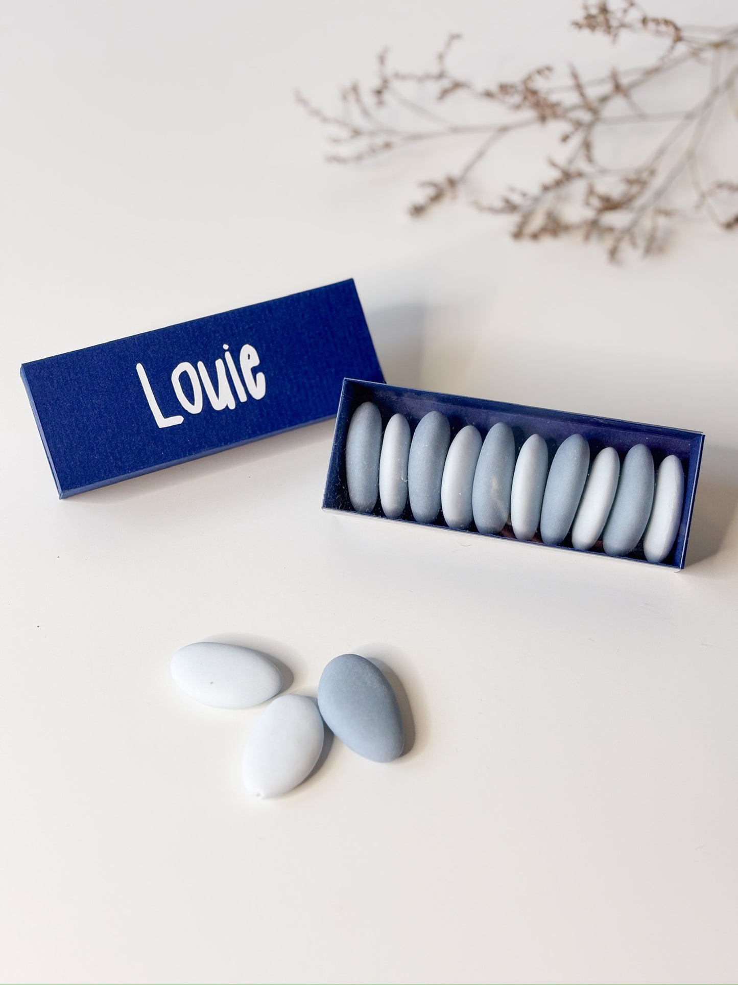 Luciferdoosje in Donker Blauw voor doopsuiker - Atelier D