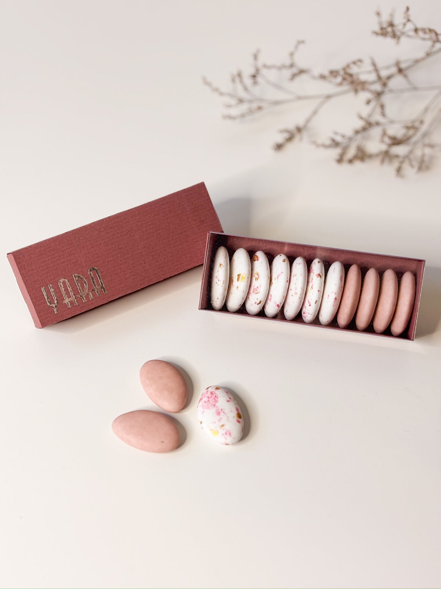 Luciferdoosje in Kastanje voor doopsuiker - Atelier D