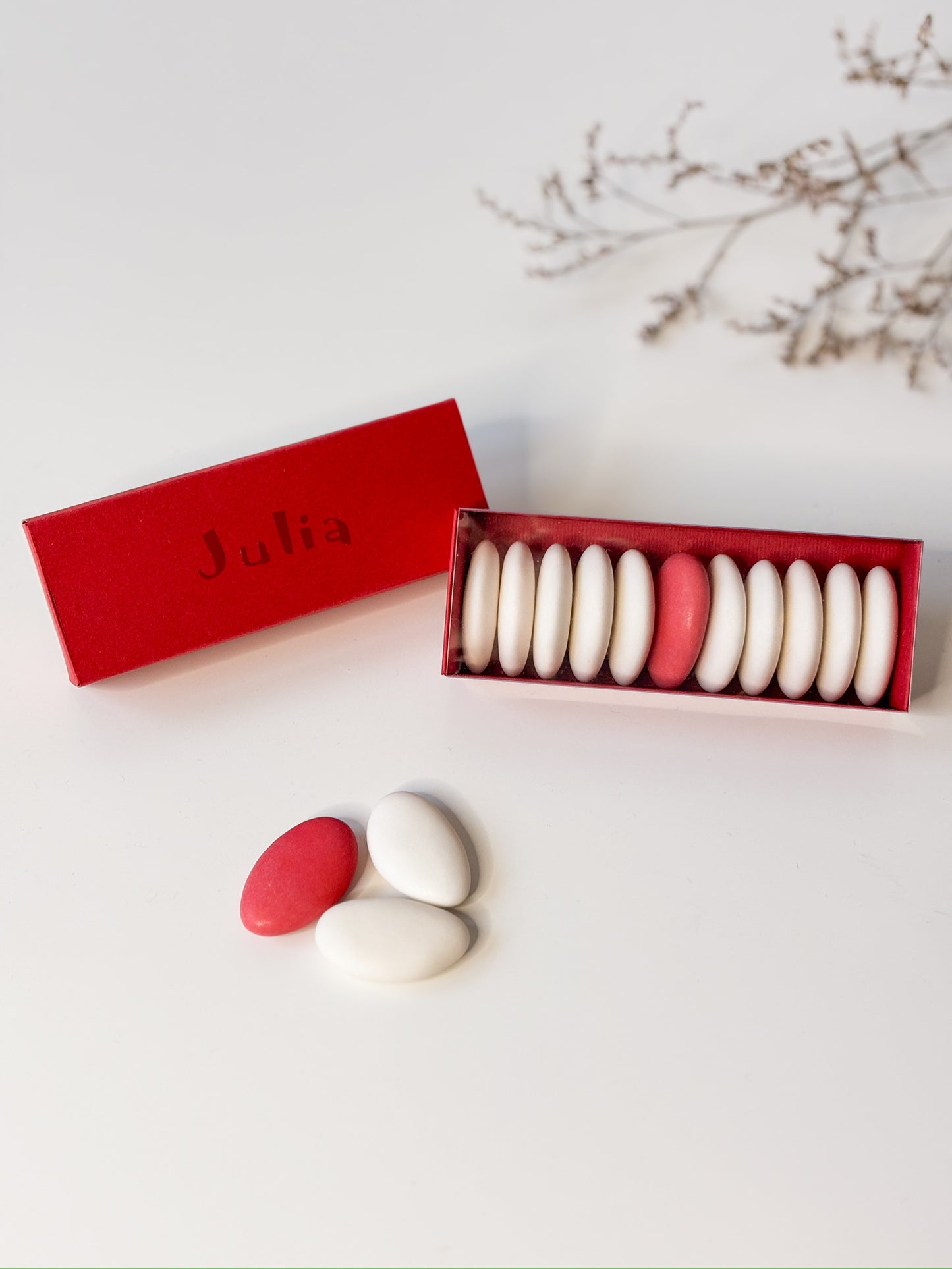 Luciferdoosje in Kers voor doopsuiker - Atelier D