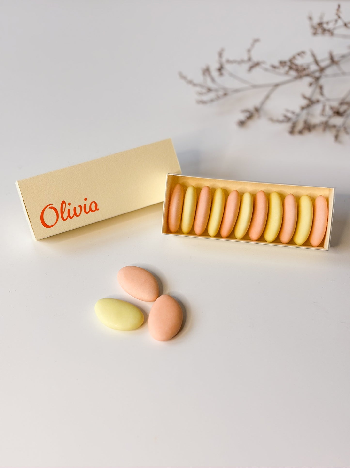 Luciferdoosje in Pastel Geel voor doopsuiker - Atelier D