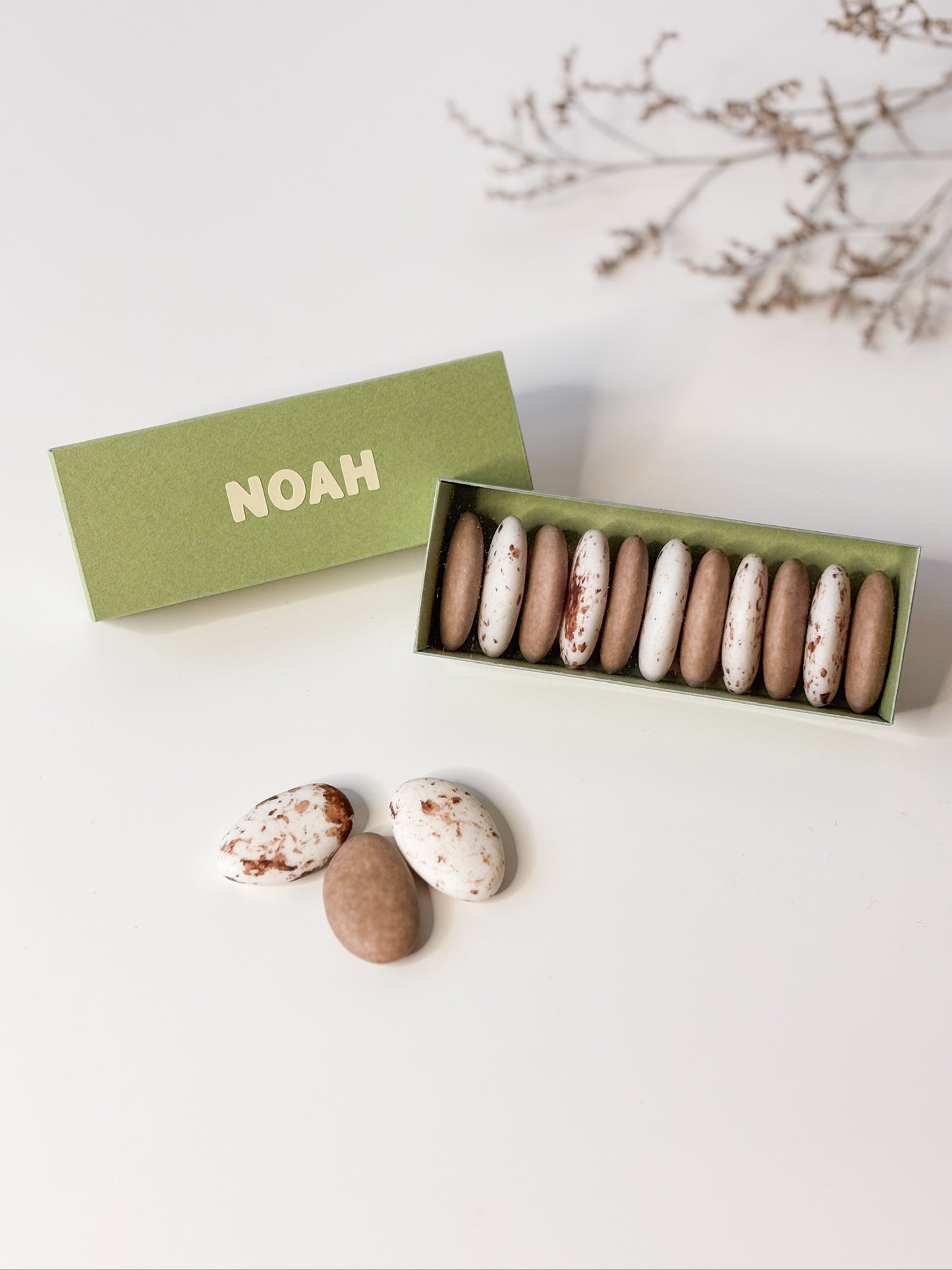 Luciferdoosje in Pistache voor doopsuiker - Atelier D