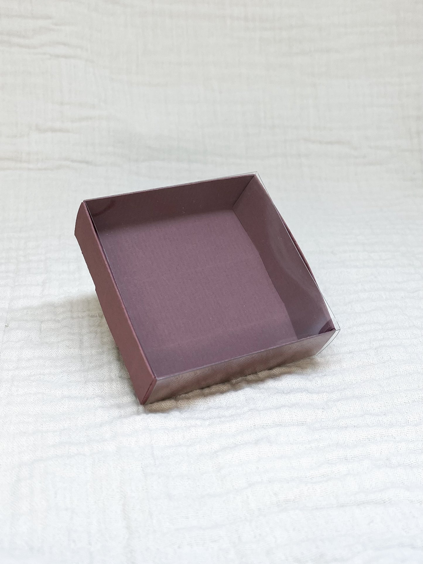 Schuifdoosje in kastanje voor doopsuiker - Atelier D