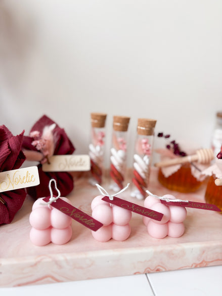 Kaars bolletjes - Licht Roze