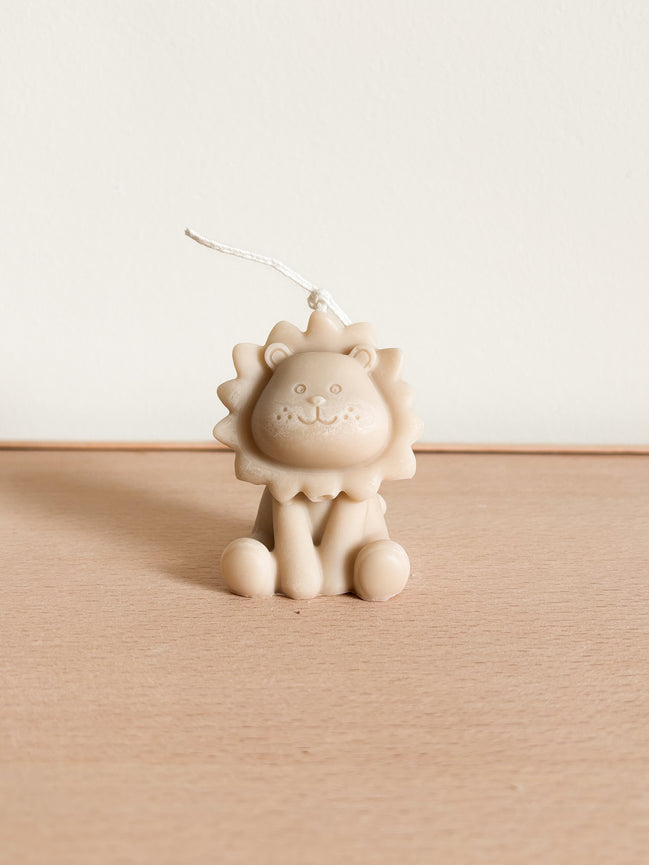 Kaars leeuw - Beige