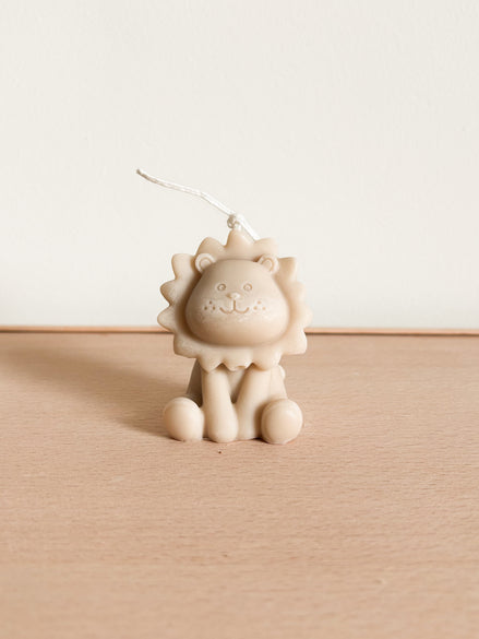 Kaars leeuw - Beige