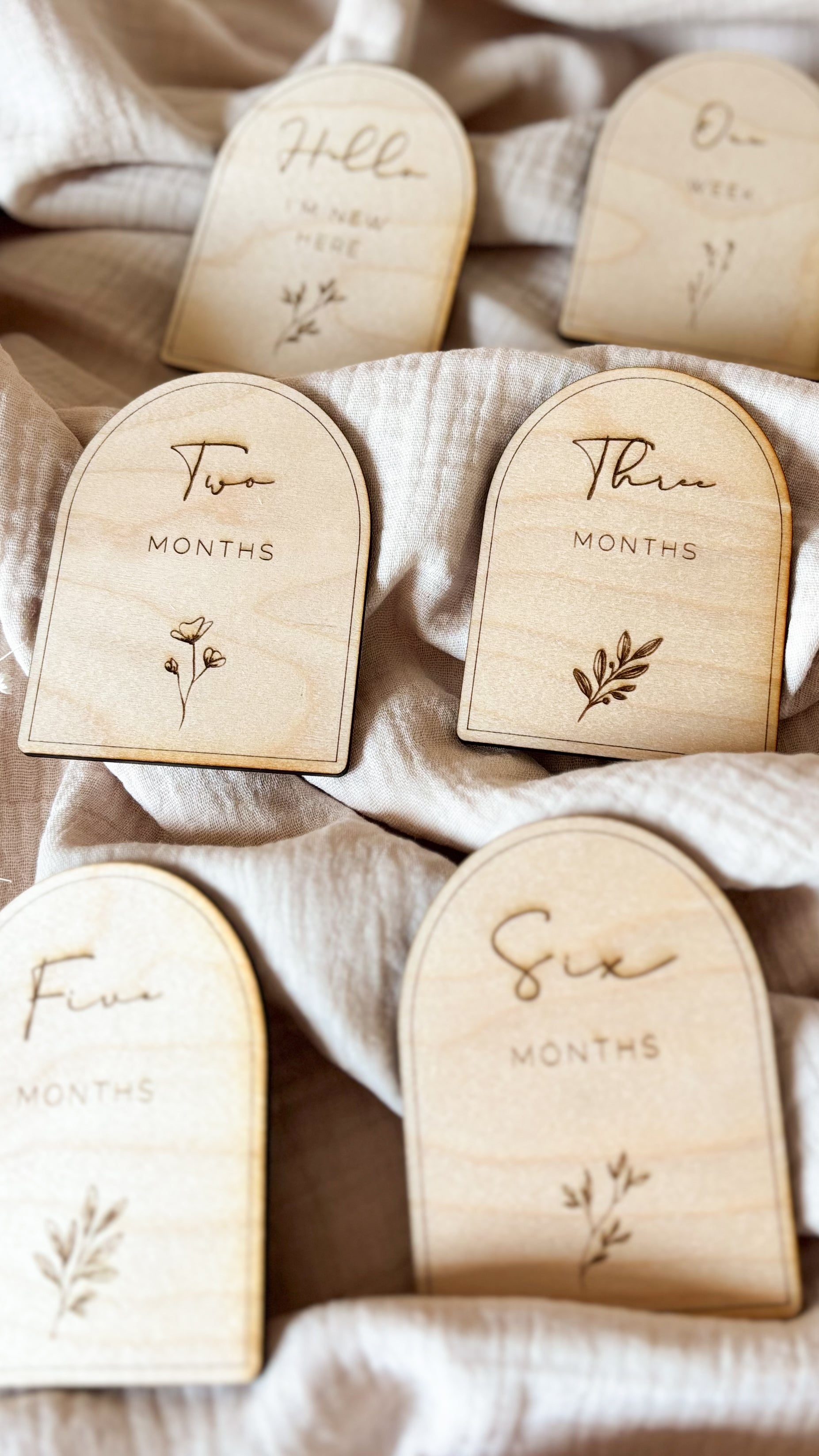 Mijlpaalkaartjes Hout (14 stuks) - Boog