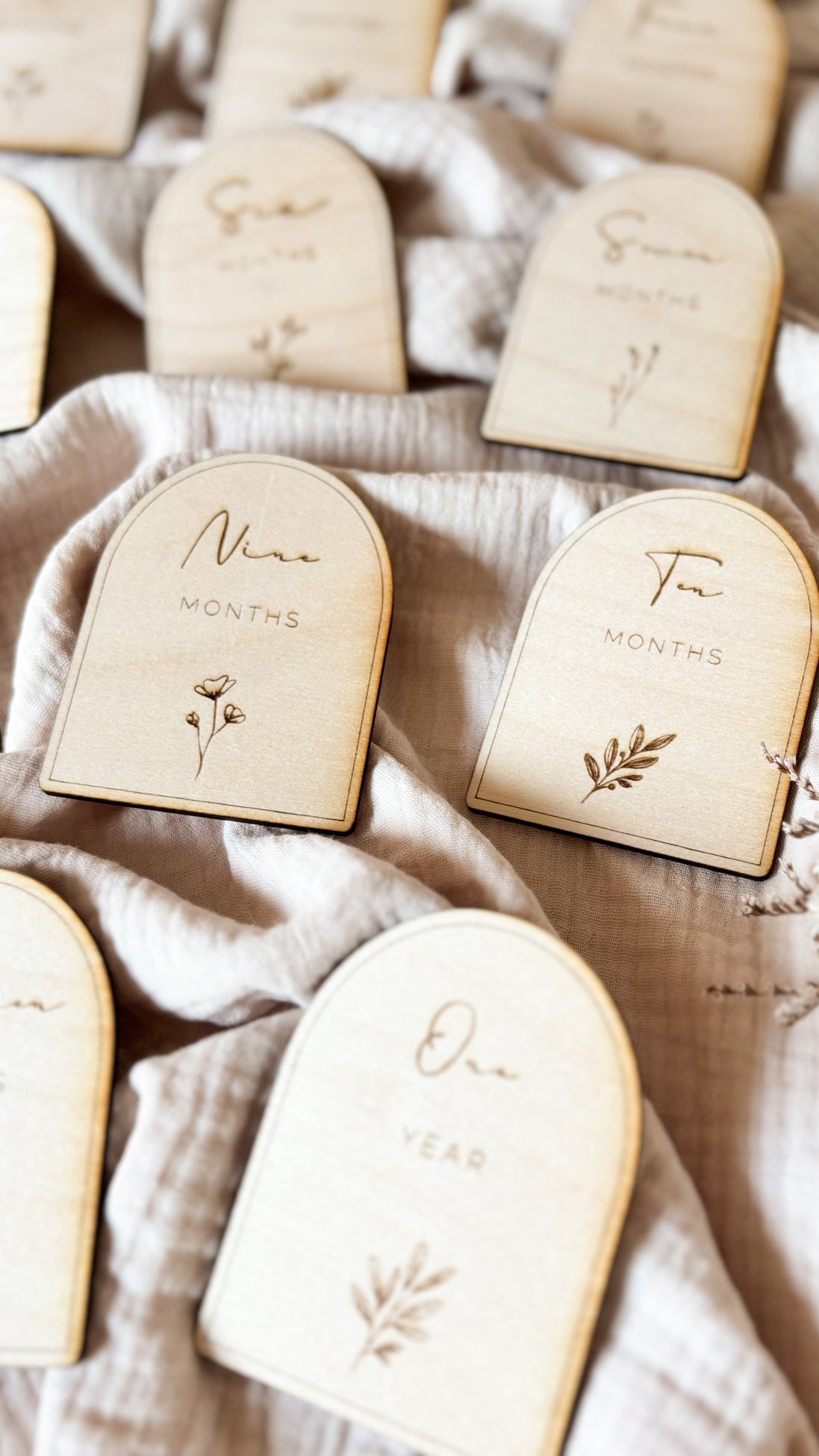 Mijlpaalkaartjes Hout (14 stuks) - Boog