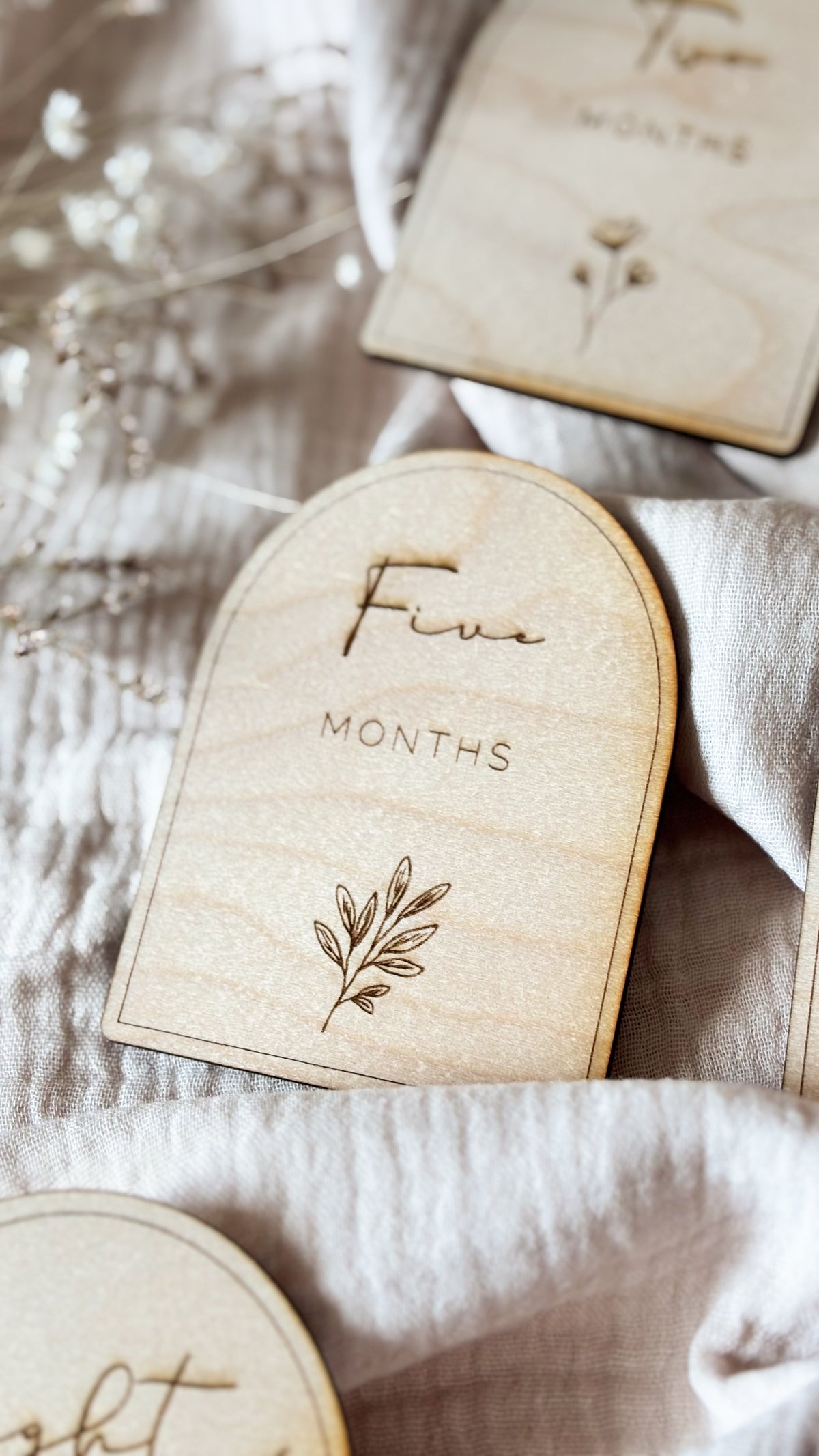 Mijlpaalkaartjes Hout (14 stuks) - Boog