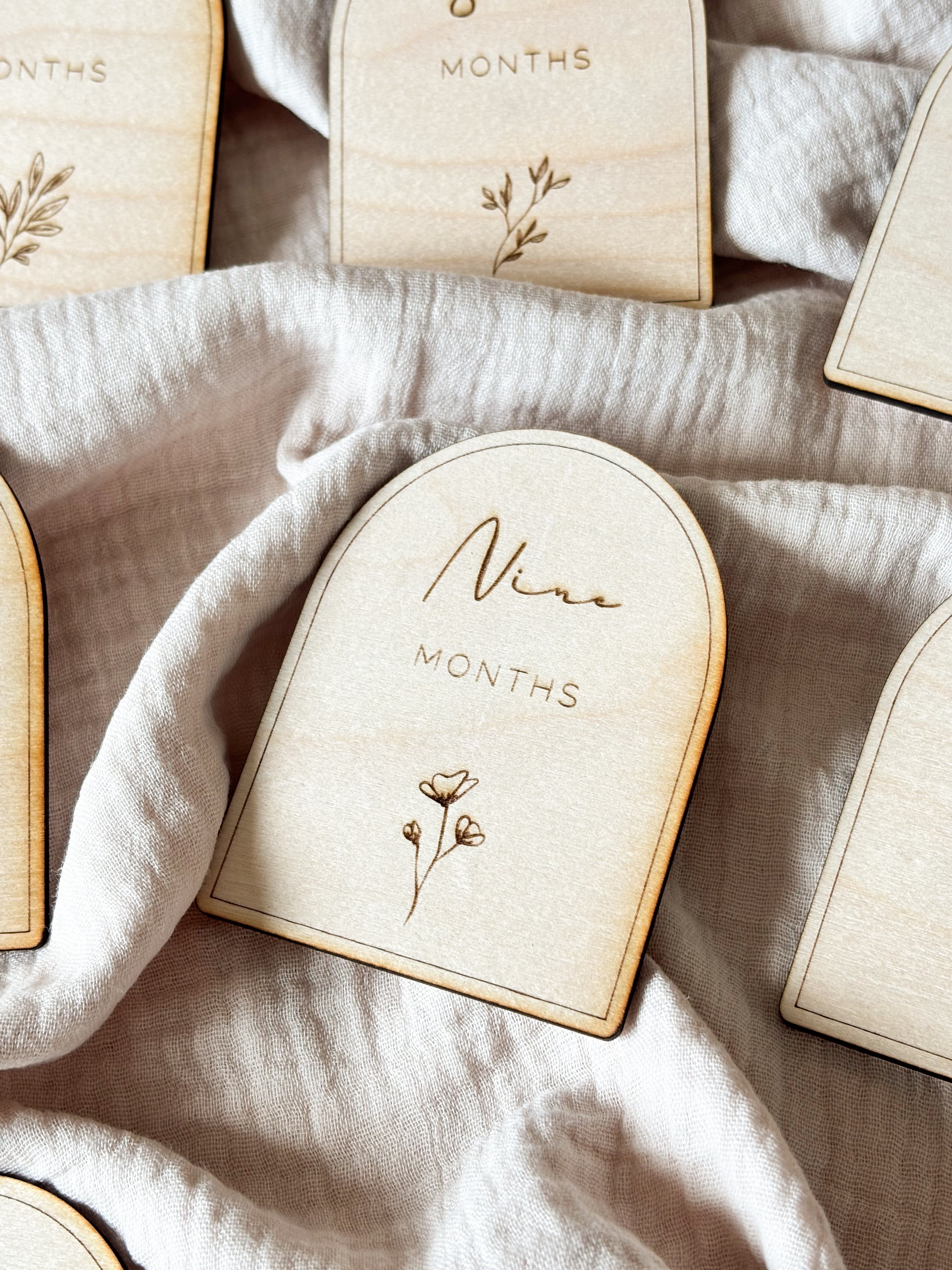 Mijlpaalkaartjes Hout (14 stuks) - Boog