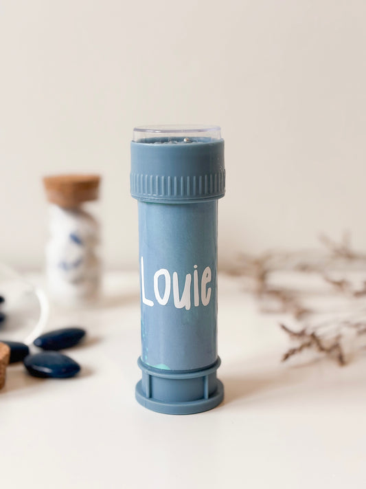 Bellenblaas in blauw voor doopsuiker - Atelier D