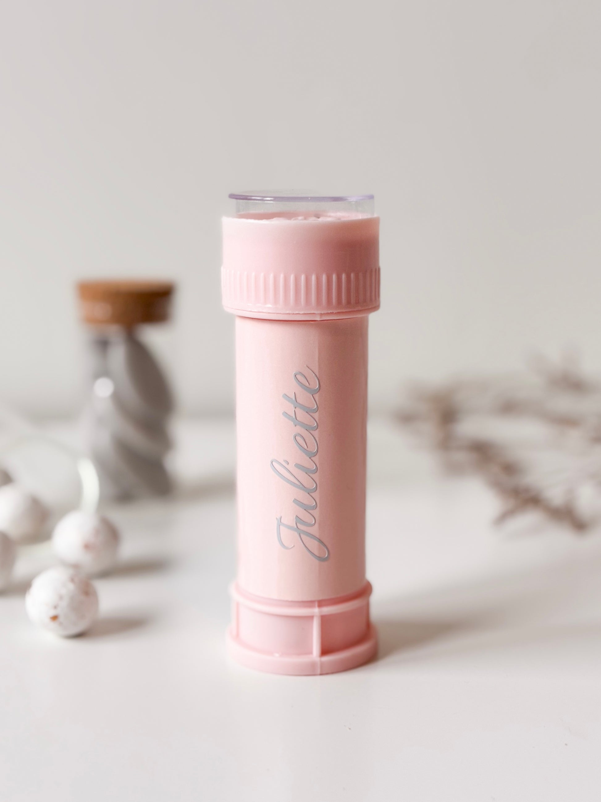 Bellenblaas in roze voor doopsuiker - Atelier D