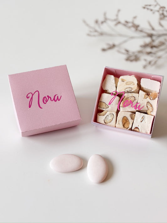 Dekseldoosje in blush voor doopsuiker - Atelier D