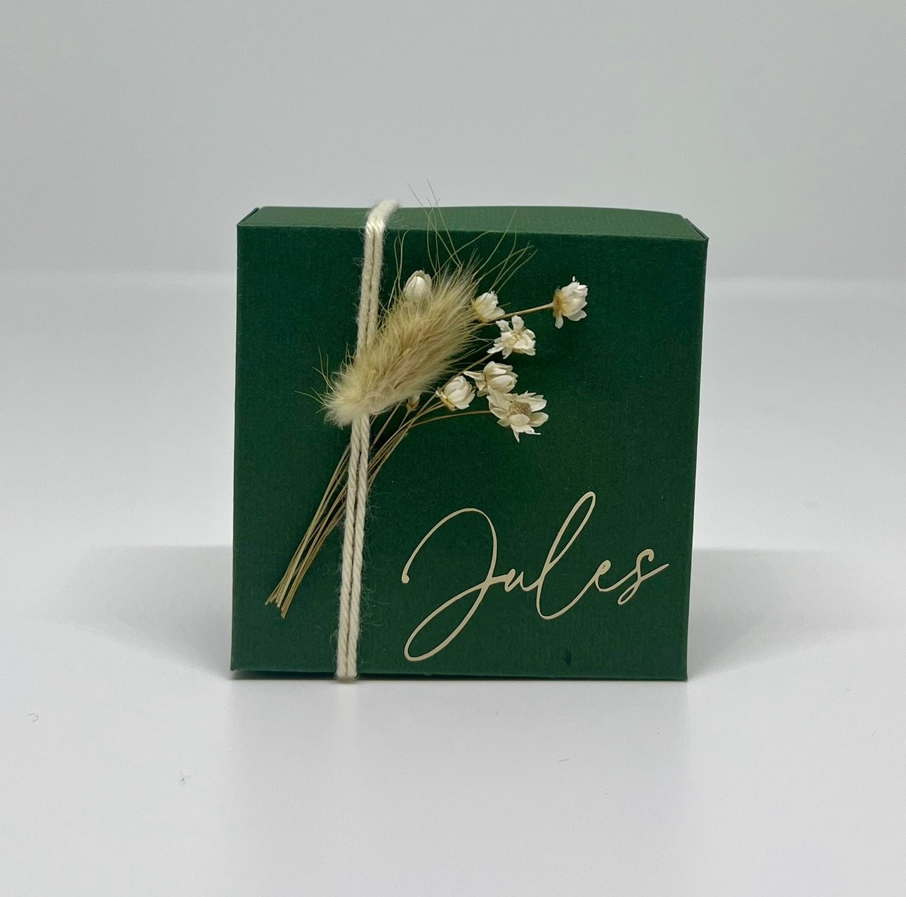 Dekseldoosje in donker groen voor doopsuiker - Atelier D