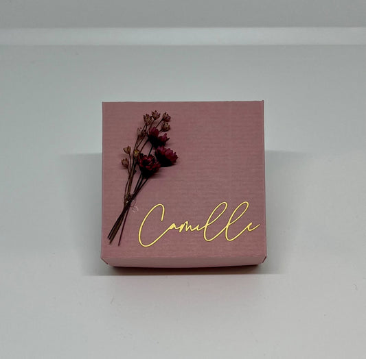 Dekseldoosje in oud roze voor doopsuiker - Atelier D