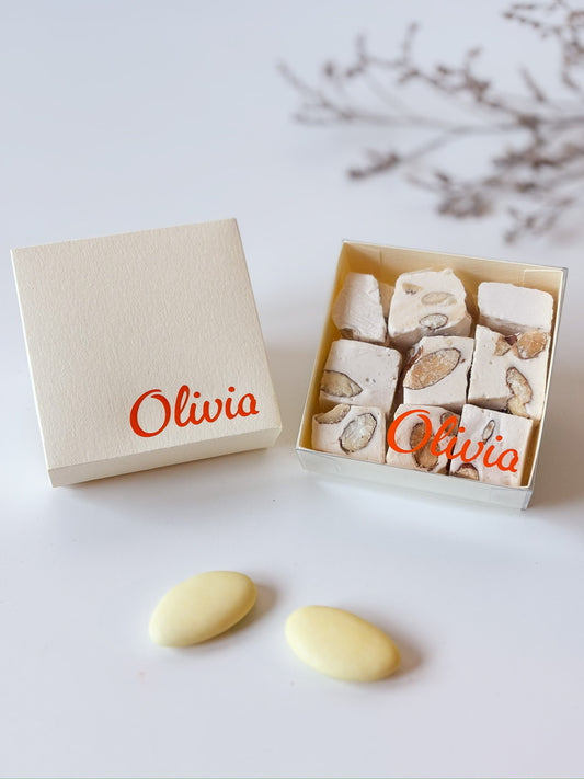 Dekseldoosje in pastel geel voor doopsuiker - Atelier D