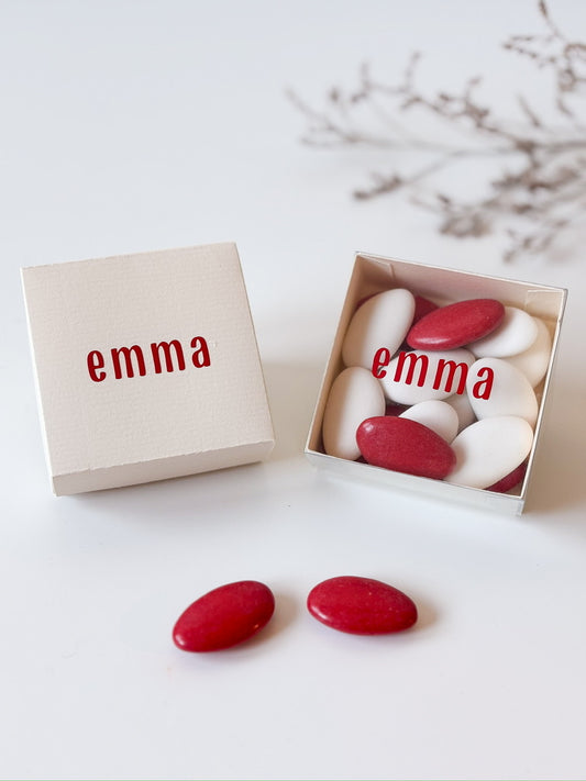 Dekseldoosje in vanille voor doopsuiker - Atelier D