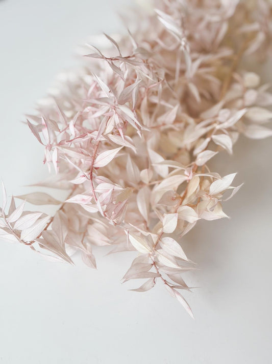 Droogbloemen ruscus roze voor doopsuiker - Atelier D