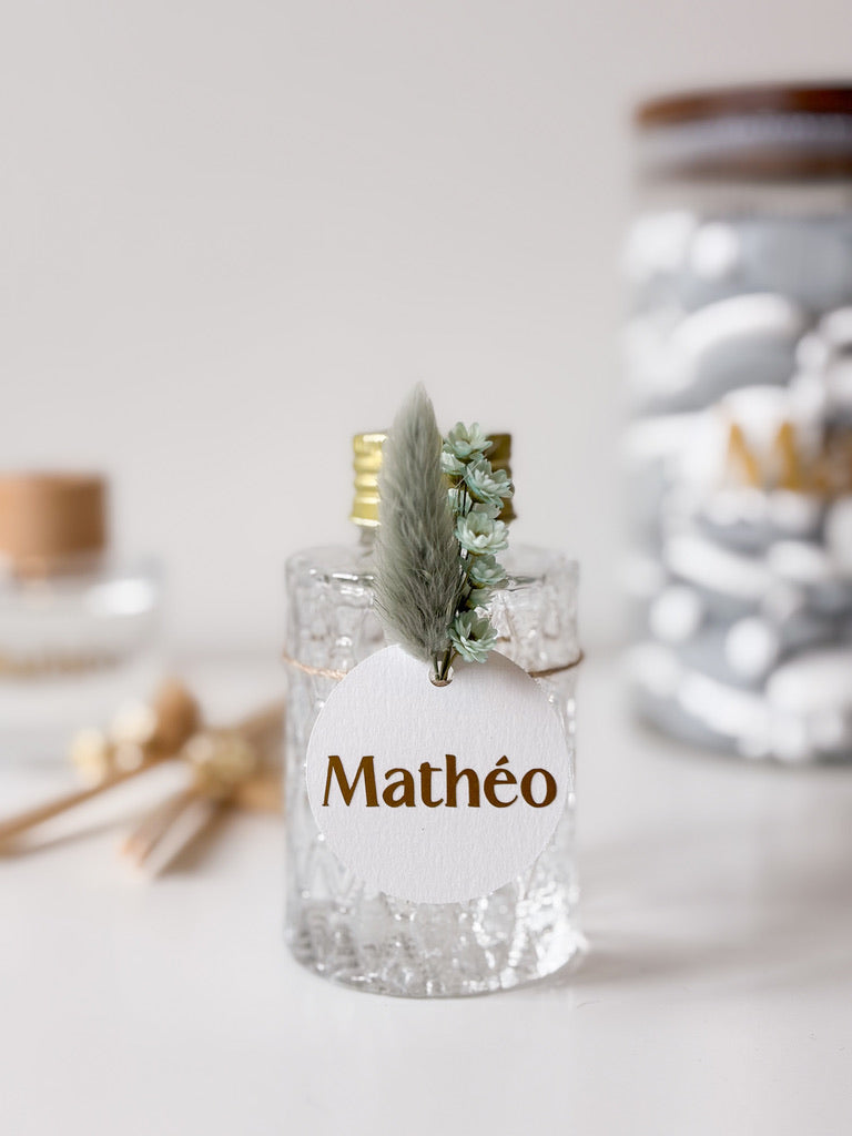 Ginflesje voor doopsuiker - Atelier D