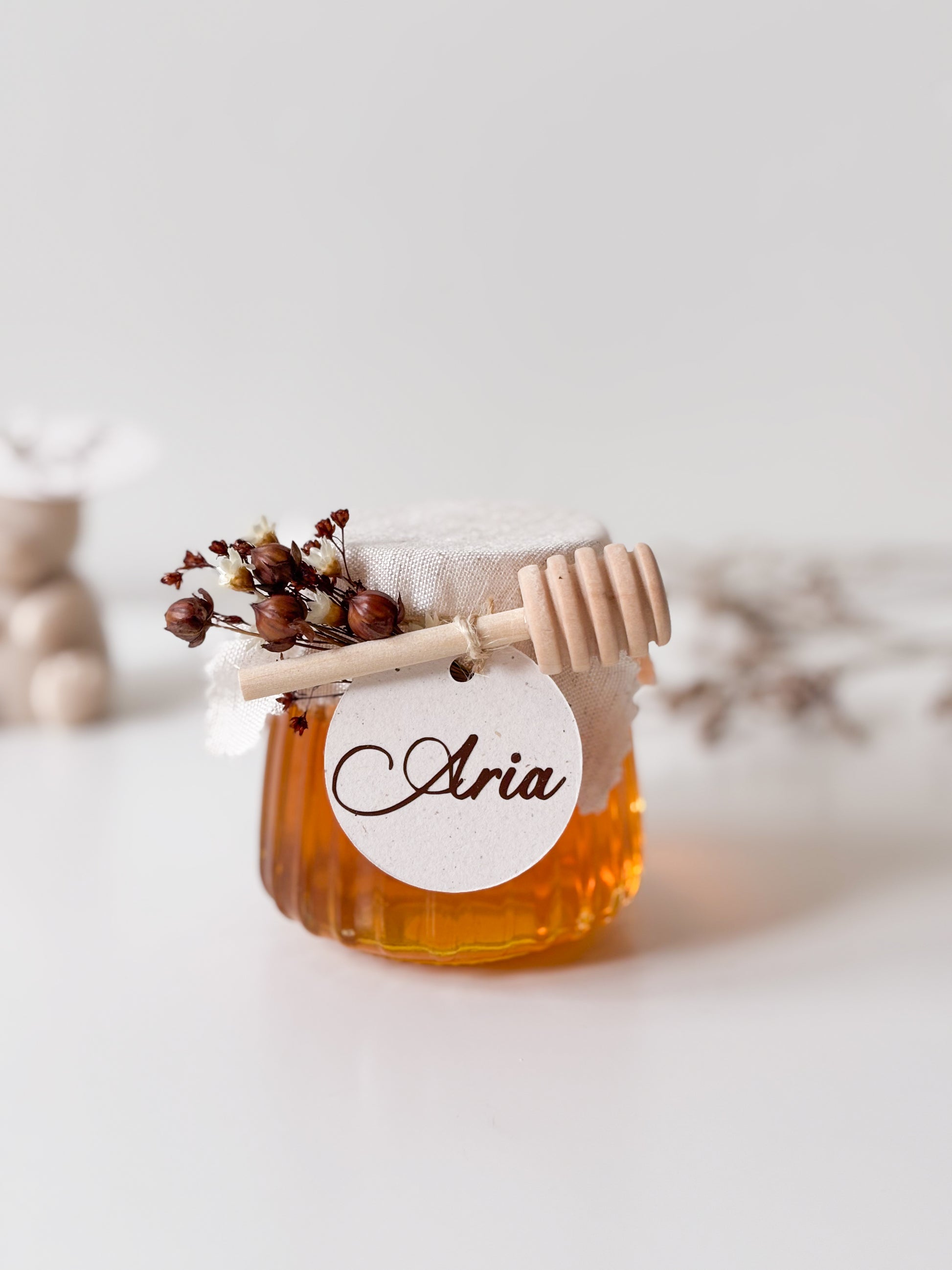 Honingpotje streepjes voor doopsuiker - Atelier D