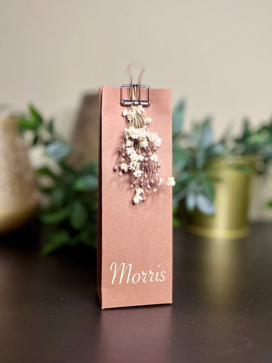 Hoog doosje in bruin voor doopsuiker - Atelier D