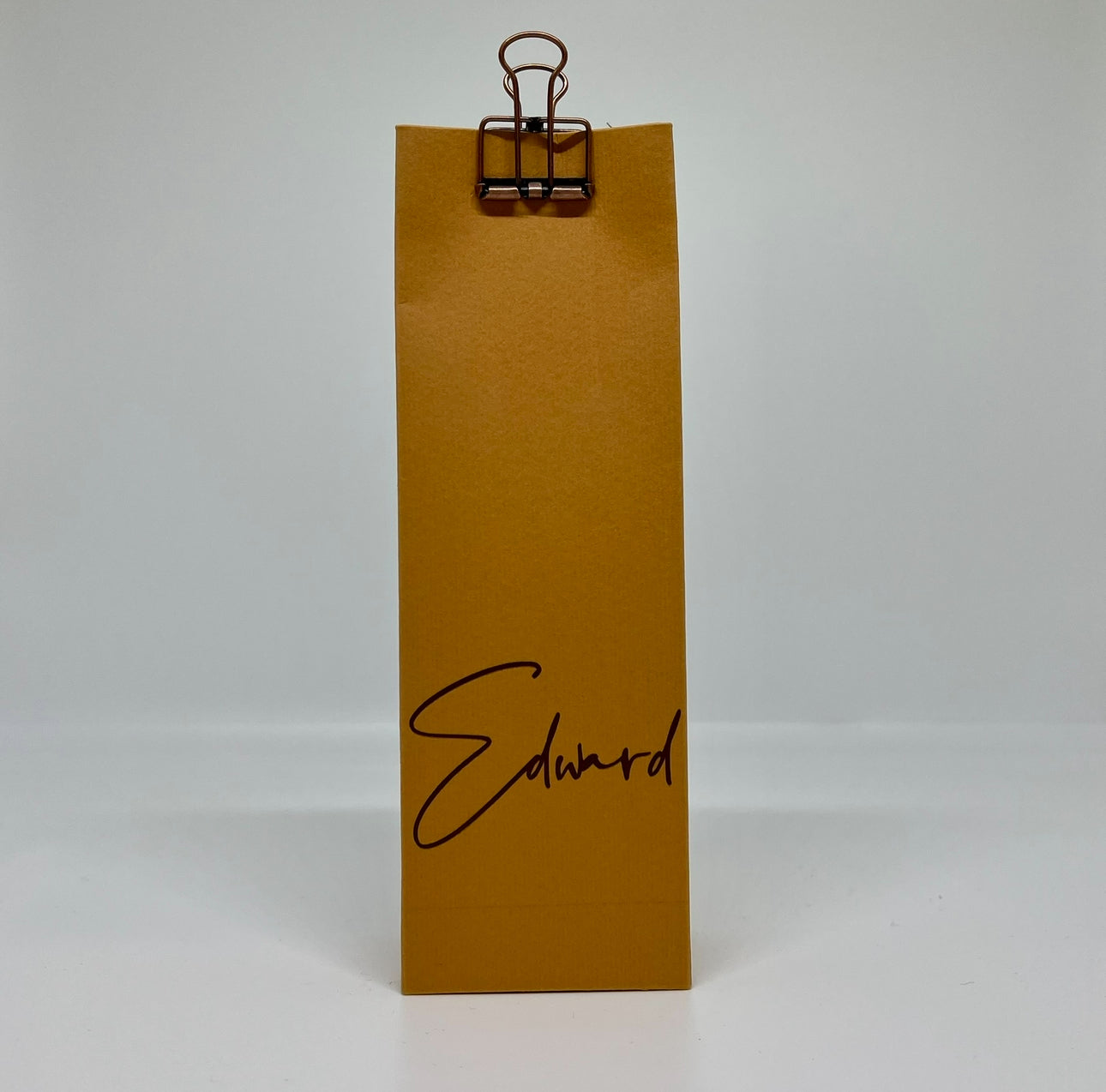 Hoog doosje in geelbruin voor doopsuiker - Atelier D