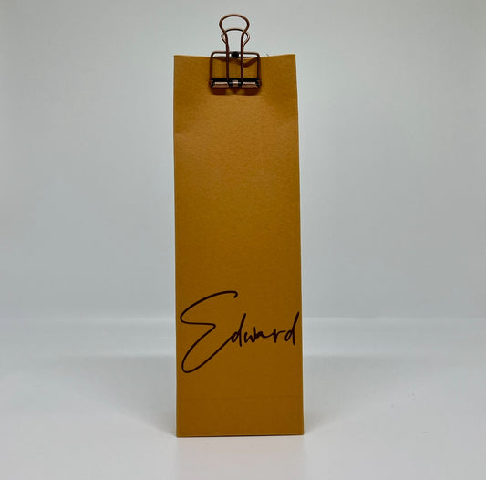 Hoog doosje in geelbruin voor doopsuiker - Atelier D