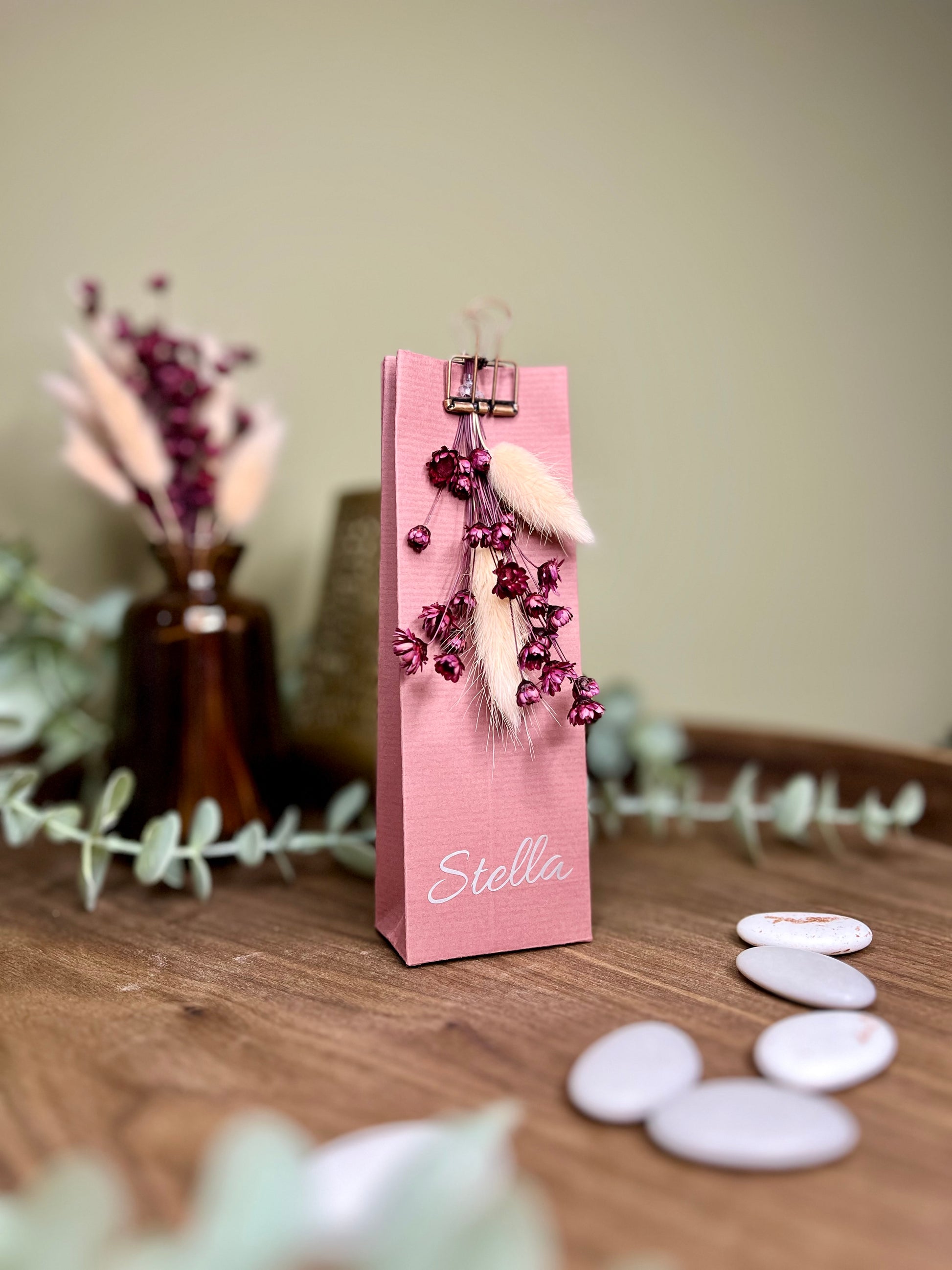 Hoog doosje in kastanje voor doopsuiker - Atelier D