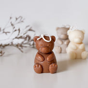Kaars beertje (groot) - Bruin