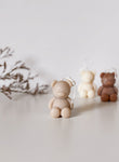 Kaars beertje (klein) - Beige