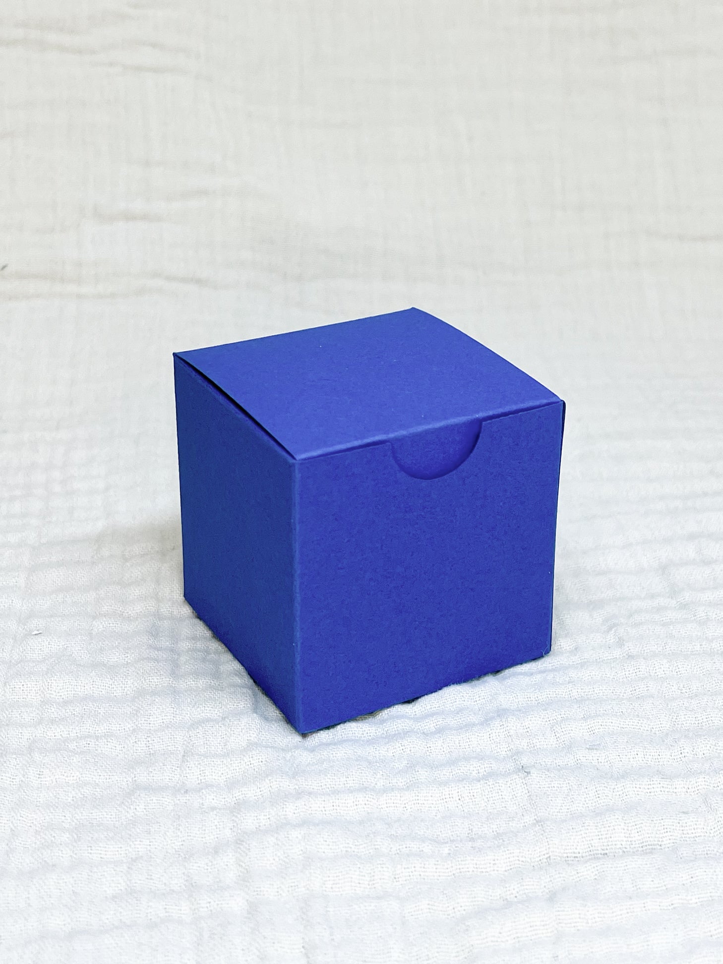 Kubusdoosje in blauw voor doopsuiker - Atelier D