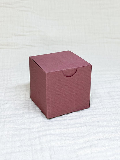 Kubusdoosje in kastanje voor doopsuiker - Atelier D