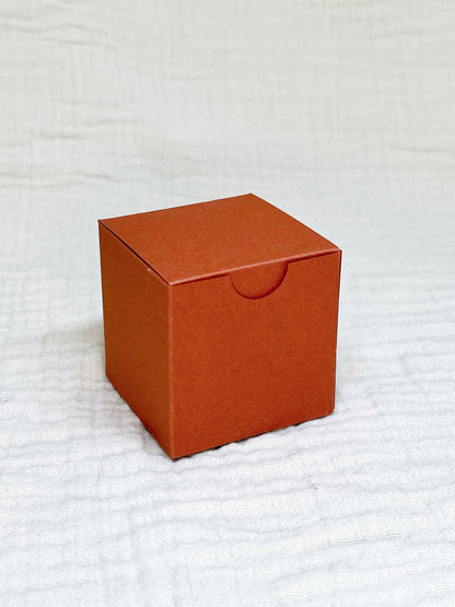 Kubusdoosje in roest voor doopsuiker - Atelier D