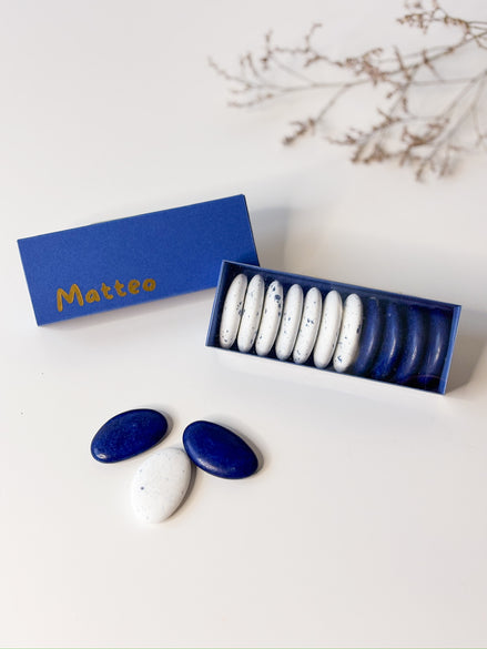 Luciferdoosje in Blauw voor doopsuiker - Atelier D