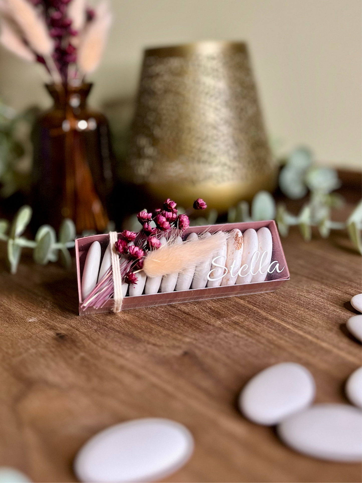 Luciferdoosje in kastanje voor doopsuiker - Atelier D