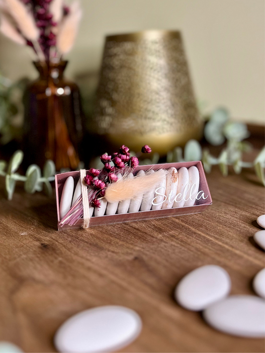 Luciferdoosje in kastanje voor doopsuiker - Atelier D