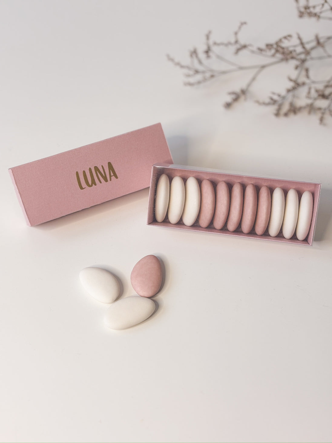 Luciferdoosje in Oud Roze voor doopsuiker - Atelier D