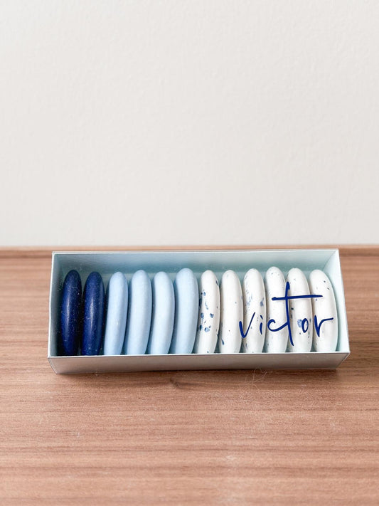 Luciferdoosje in Pastel Blauw voor doopsuiker - Atelier D