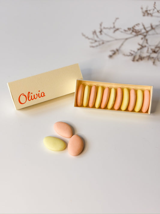 Luciferdoosje in Pastel Geel voor doopsuiker - Atelier D