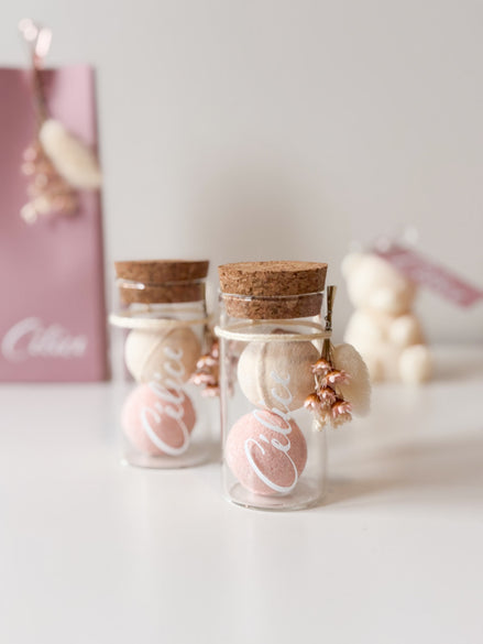 Proefbuisje breed met kurken dop voor doopsuiker zelf maken - Atelier D