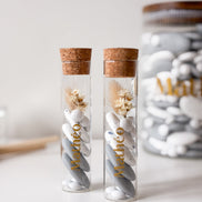 Proefbuisje in glas met kurken dop voor doopsuiker zelf maken - Atelier D