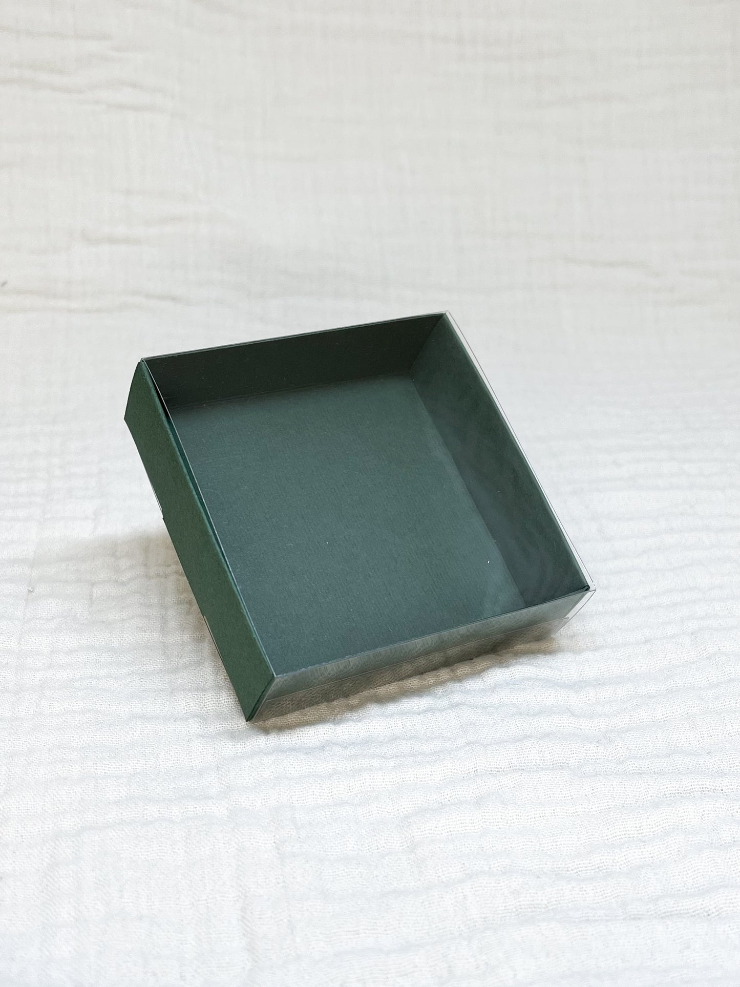 Schuifdoosje in donker groen voor doopsuiker - Atelier D