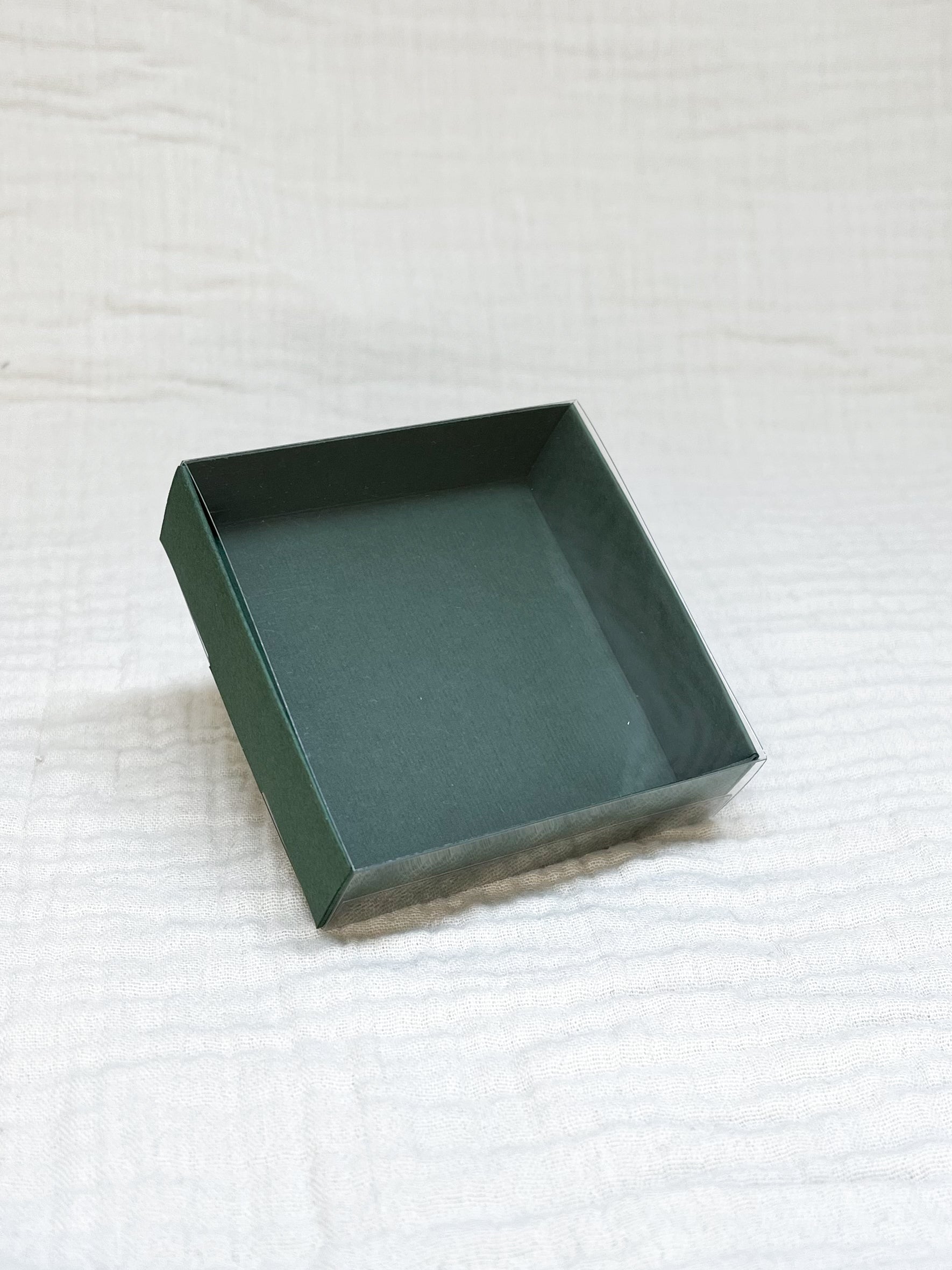 Schuifdoosje in donker groen voor doopsuiker - Atelier D