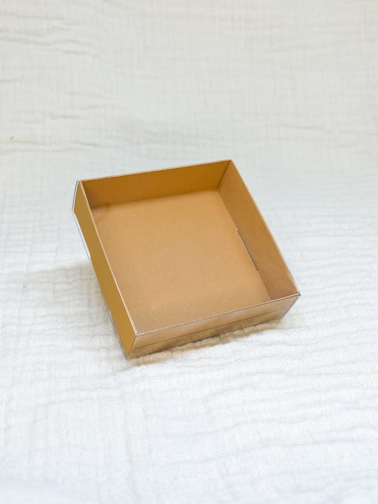 Schuifdoosje in geelbruin voor doopsuiker - Atelier D