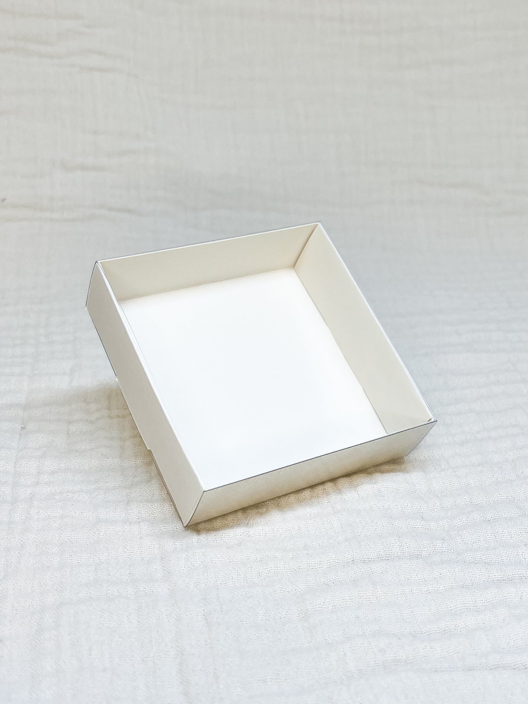 Schuifdoosje in linnen voor doopsuiker - Atelier D