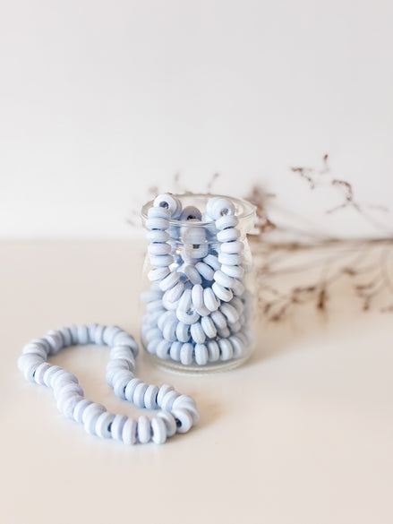 Snoepketting in blauw als vulling voor doopsuiker. doopsuiker zelf maken.
