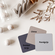 Staalkaartjes in grijze tinten voor doosjes voor doopsuiker - Atelier D