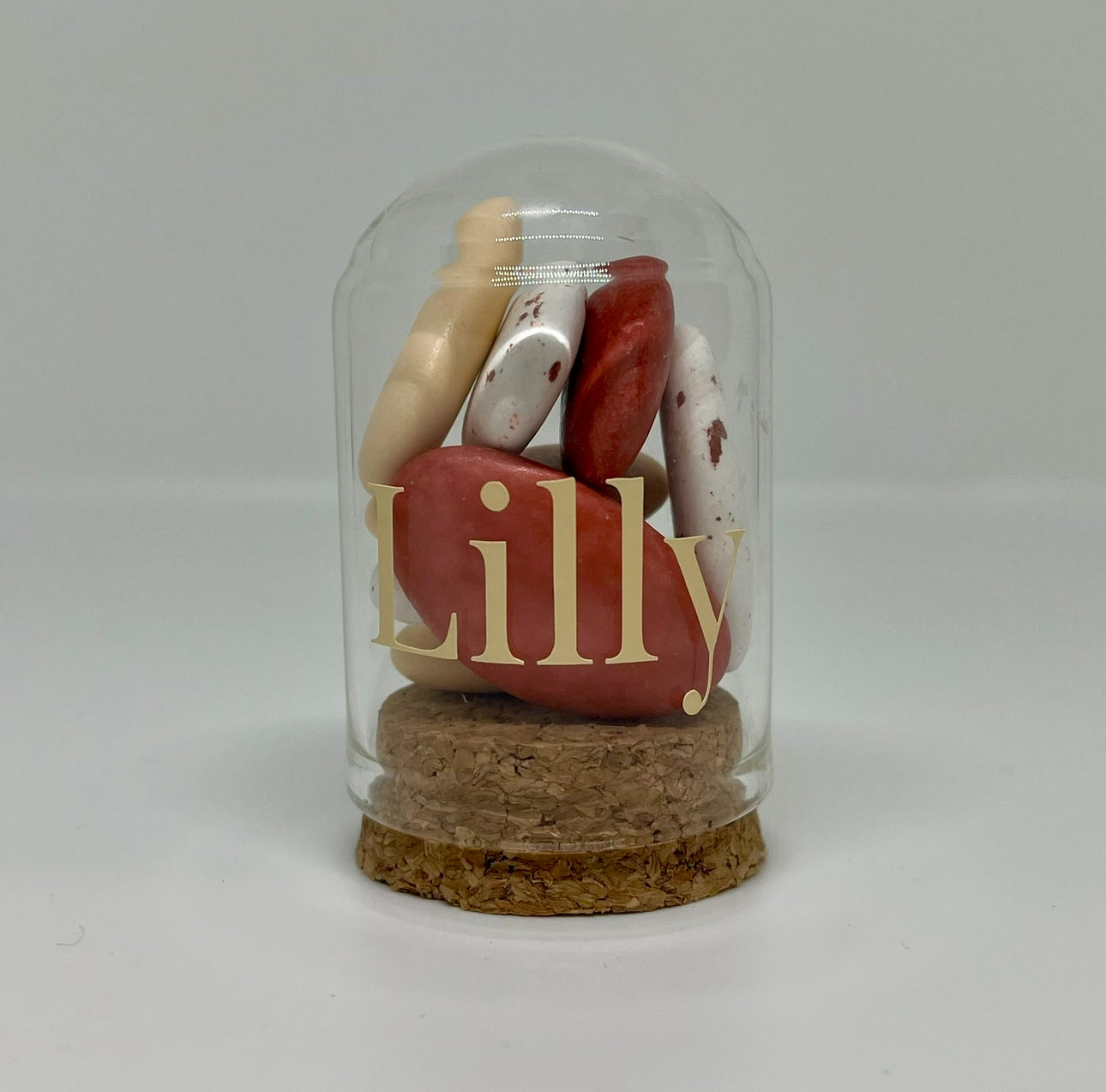 Stolp in glas met kurk voor doopsuiker - Atelier D