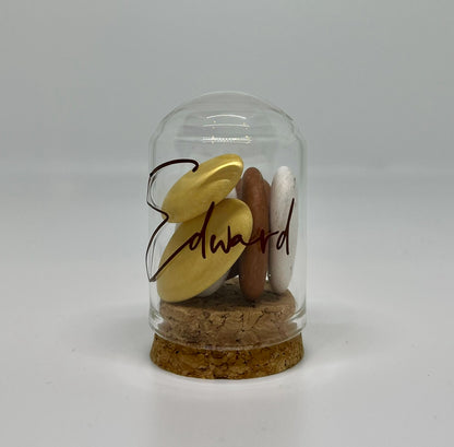 Stolp in glas met kurk voor doopsuiker - Atelier D