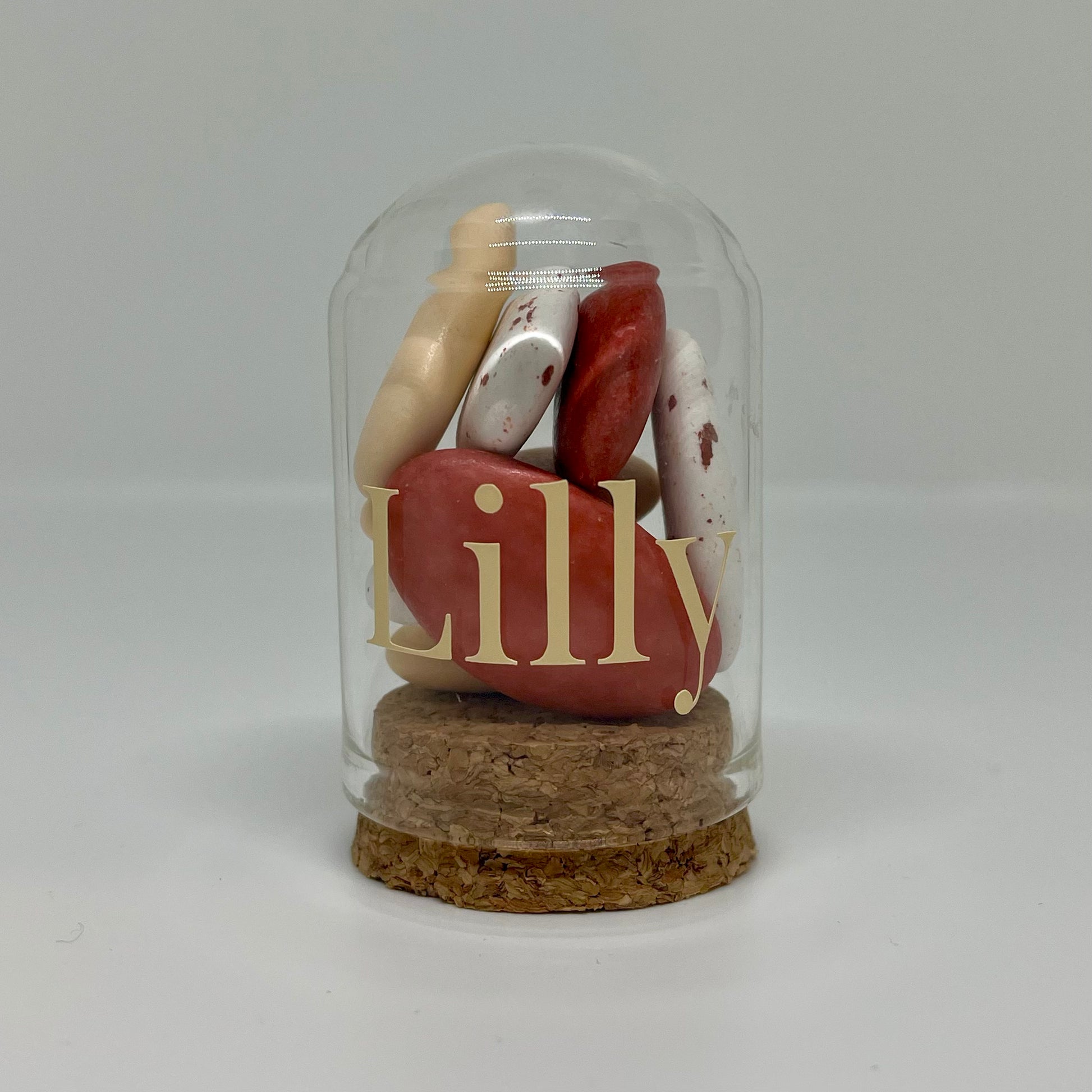 Stolp in glas met kurk voor doopsuiker - Atelier D